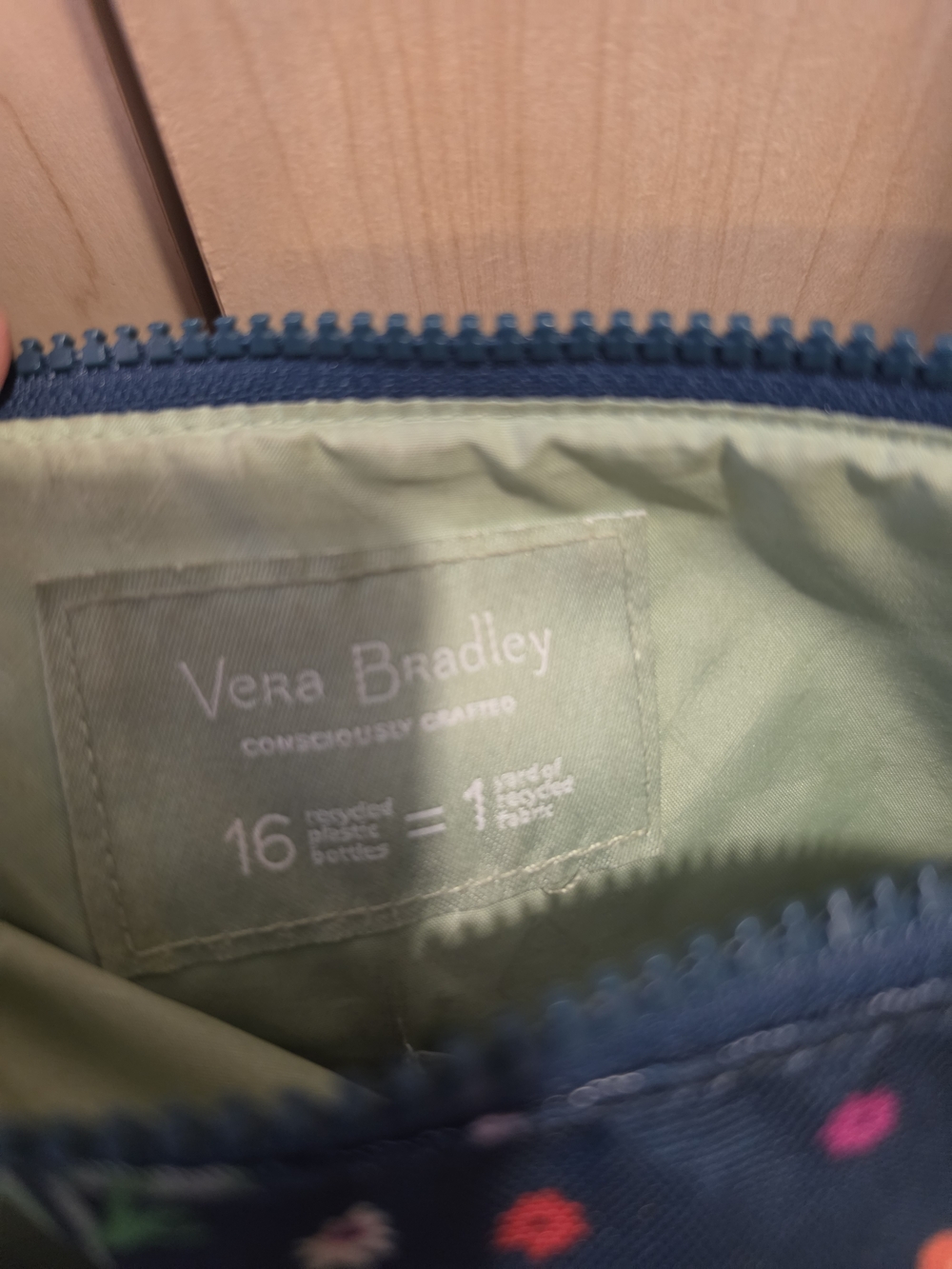 Vera Bradley Navy Floral Crossbody Bag - Picture 6 of 6